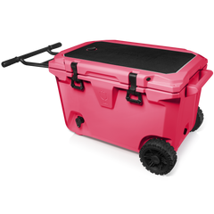 BrüTank 55-Quart Rolling Cooler | Neon Pink