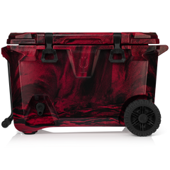 BrüTank 55-Quart Rolling Cooler | Red & Black Swirl